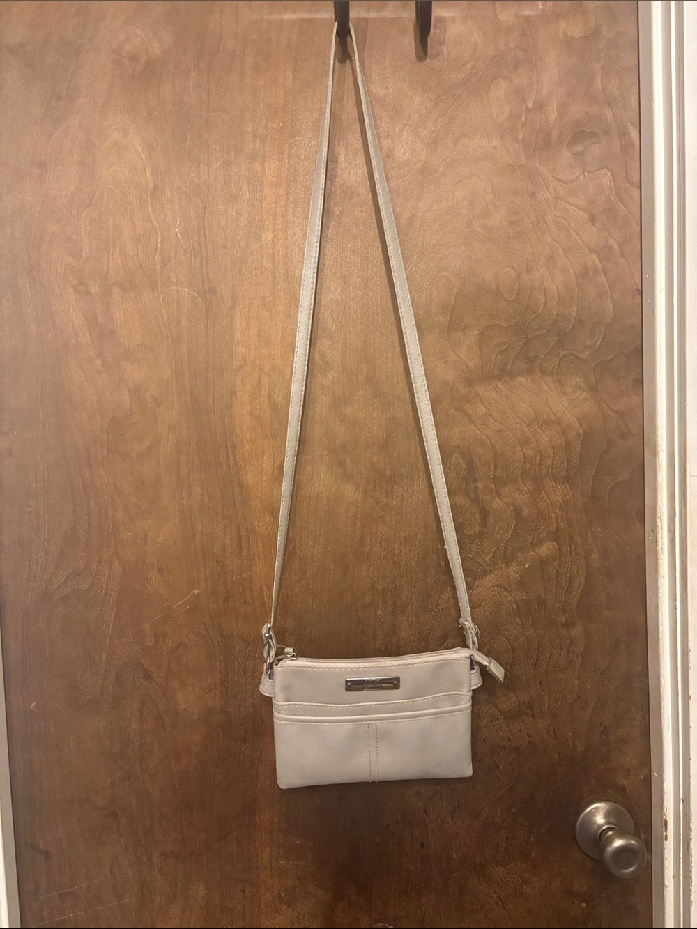 Source Unknown Cream Crossbody Bag with Adjustable Strap